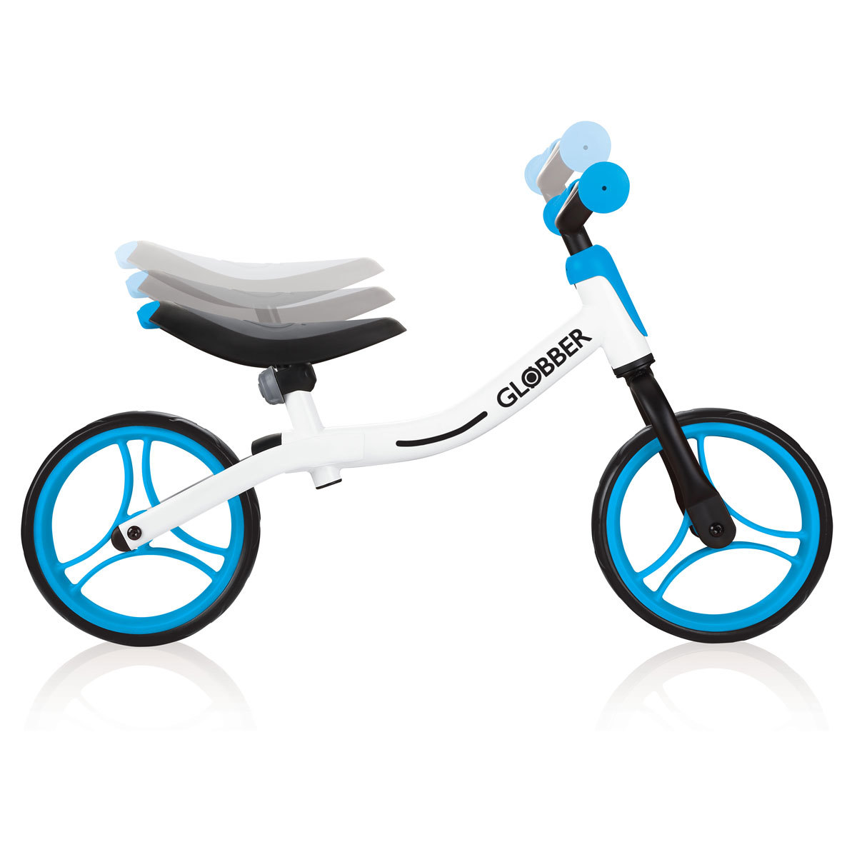 Side image with adjustable seat globber bike