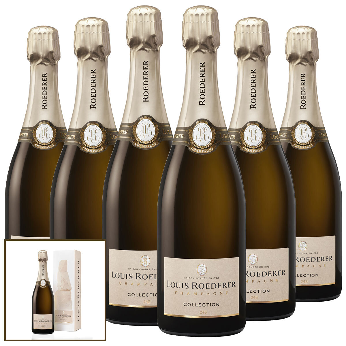 Louis Roederer Collection 243 Champagne, 6 X 75cl