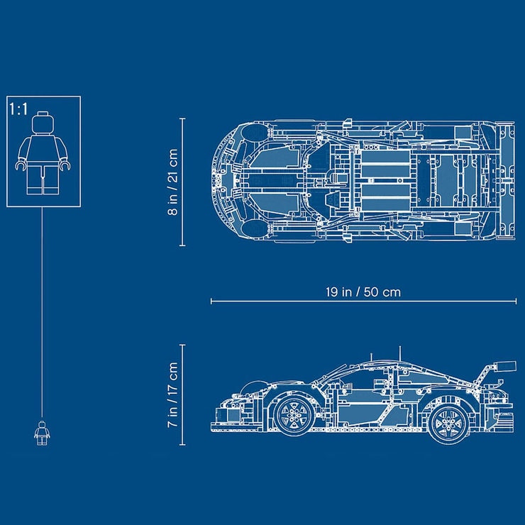 LEGO Technic Porsche 911 RSR - Model 42096 (10+ Years)