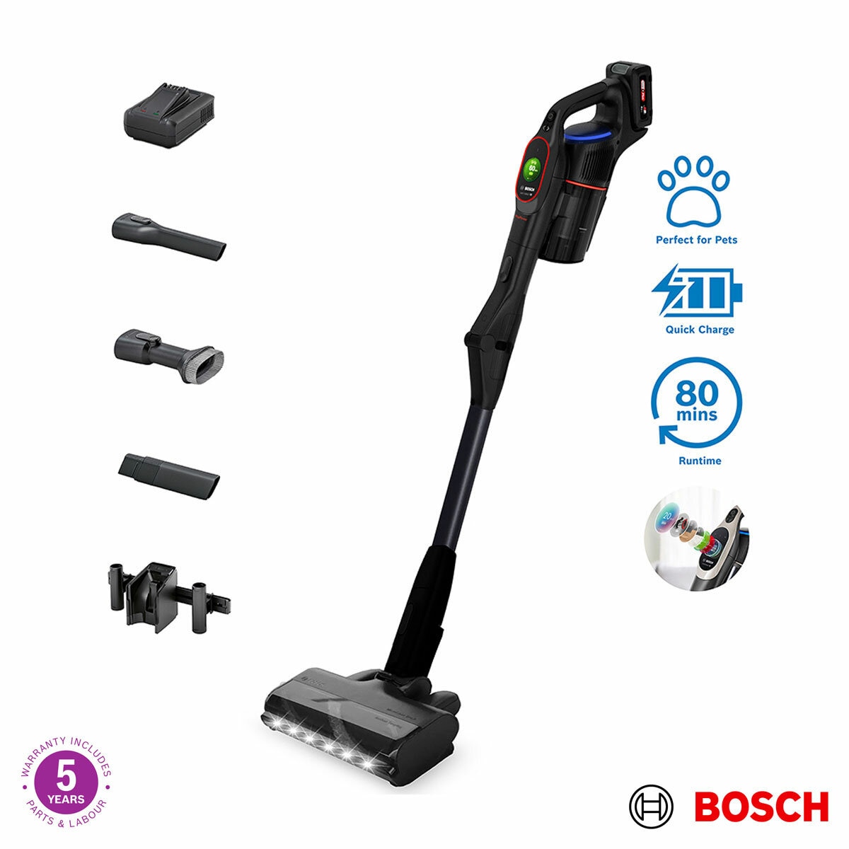 Bosch Cordless Unlimited 10 ProPower Black Vacuum Cleaner Bosch Cordless Unlimited 10 ProPower Black Vacuum Cleaner