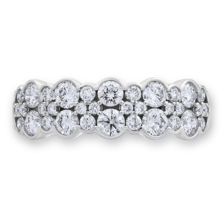 1.08ctw Round Brilliant Cut Diamond Ring, 18ct White Gold