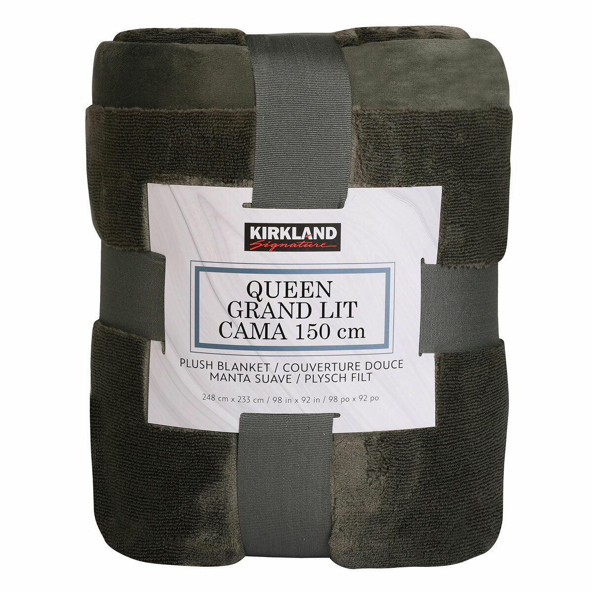 Kirkland Signature Green Queen Plush Blanket, 248 x 233 cm Kirkland Signature Green Queen Plush Blanket, 248 x 233 cm
