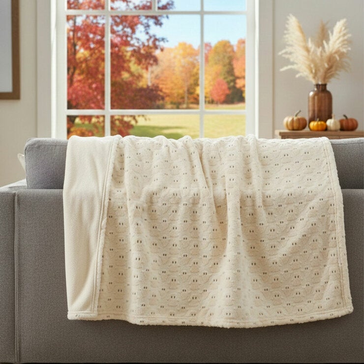 Ashford Home Embroidered Halloween Throw In 3 Designs, 152 x 178 cm Ashford Home Embroidered Halloween Throw In 3 Designs, 152 x 178 cm