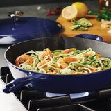 Tramontina Enamel Cast Iron Saute Pan with Lid, 30cm / 3.25L in 2 Colours Tramontina Enamel Cast Iron Saute Pan with Lid, 30cm / 3.25L in 2 Colours