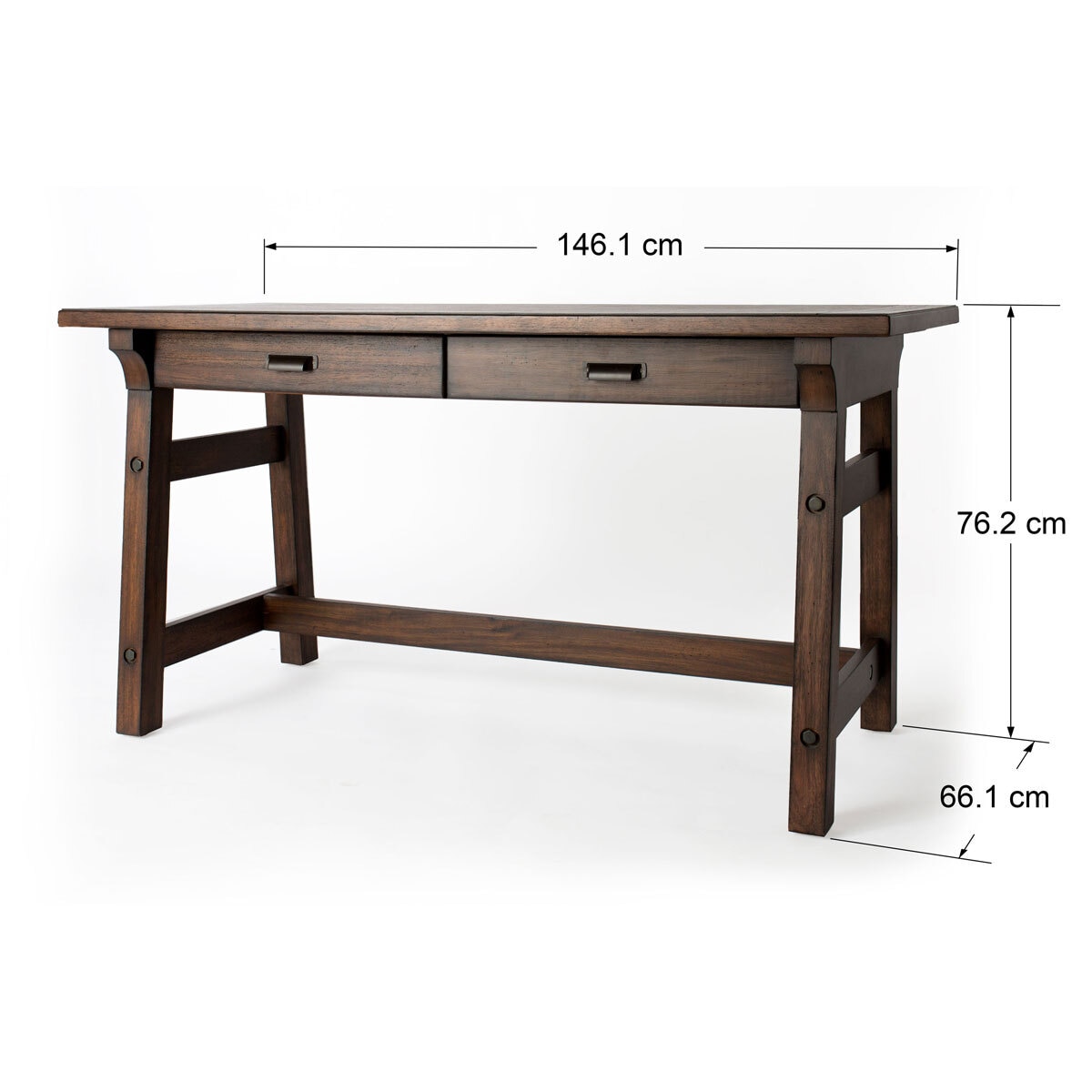 Pike & Main 54" Wooden Writing Desk with Storage Drawers Costco UK