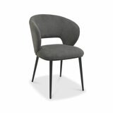 Bentley Designs Luca Grey Fabric Dining Chair, 2 Pack