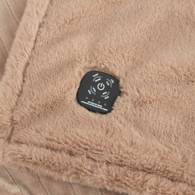 Berkshire Heated Throw Dual Plug in Beige