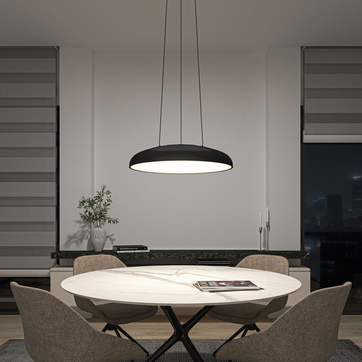 Artika Flint Pendant LED Light in Black