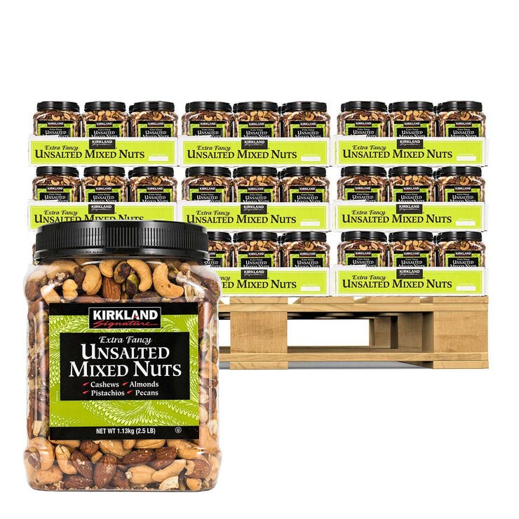 Kirkland Signature Extra Fancy Unsalted Mixed Nuts, Half Pallet Deal