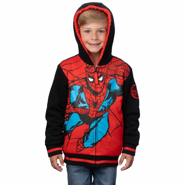 Character Kids Plush Hoodie in Spider-Man