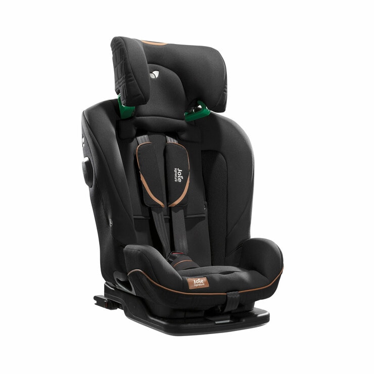 Studio image of the Joie I-Plenti Signature Booster Seat from the side, headrest extended