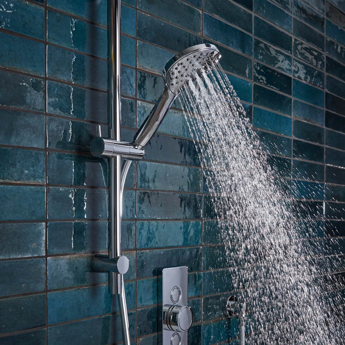 Lifestyle image of shower in bathroom setting