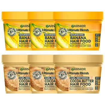 Garnier Ultimate Blends Hair Food Mask, 3 x 400ml, in 2 Options Garnier Ultimate Blends Hair Food Mask, 3 x 400ml, in 2 Options