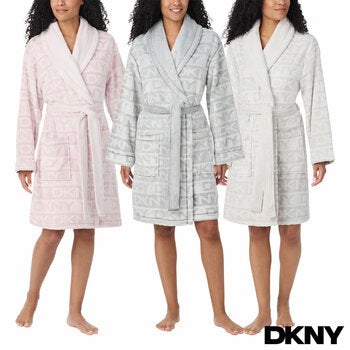 DKNY Ladies Frosted Plush Robe