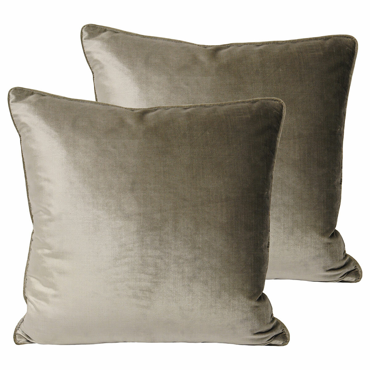 Paoletti Luxe Mink Velvet Feather Fill Cushion 2 Pack, 55 x 55 cm