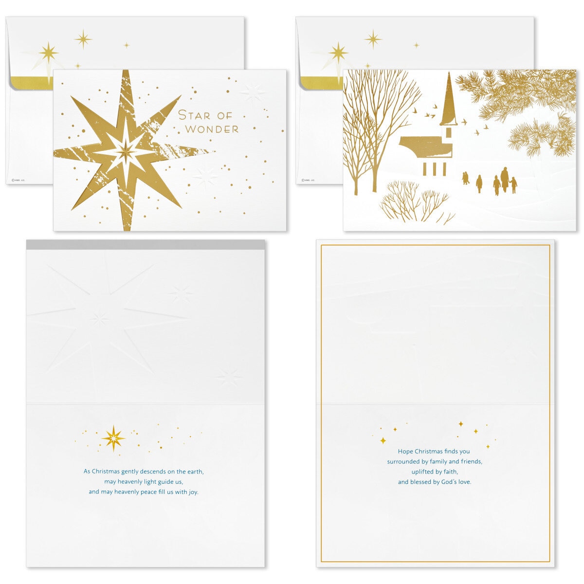 Hallmark Hand Crafted Christmas Card Assortment: Peace On Earth - 40 Pack