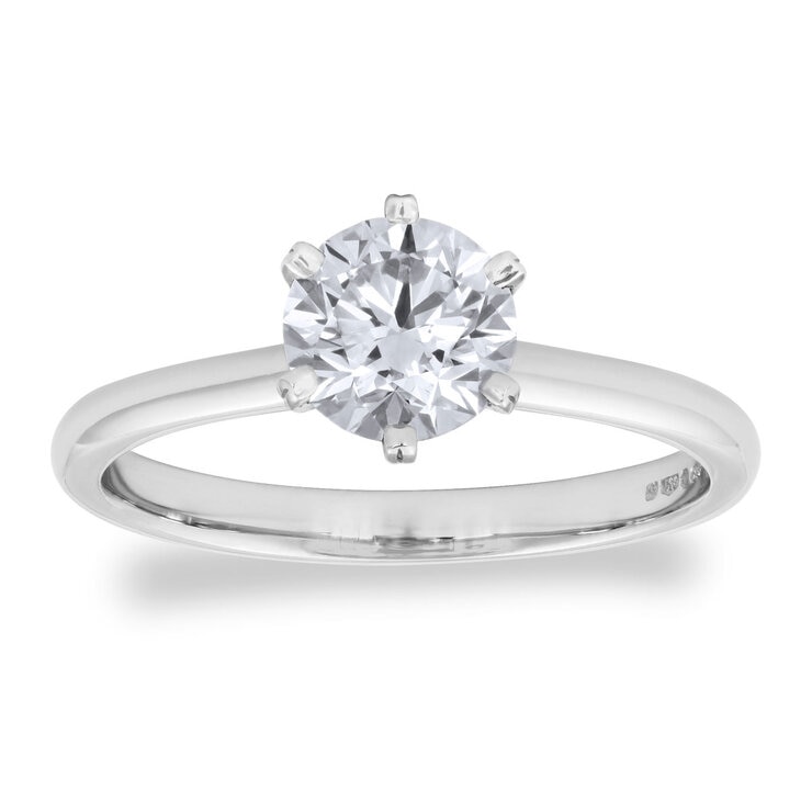 1.00ct Round Brilliant Cut Diamond Solitaire Ring, Platinum 1.00ct Round Brilliant Cut Diamond Solitaire Ring, Platinum