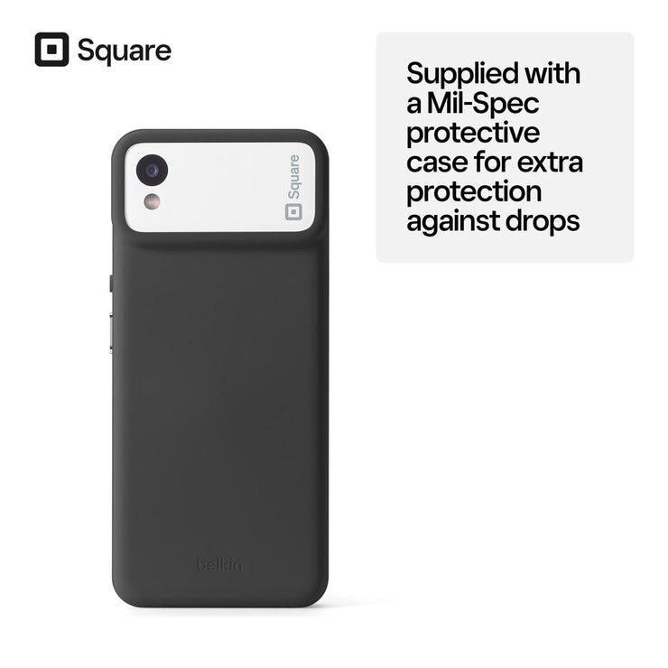 Square Handheld, portable payment terminal with protective case