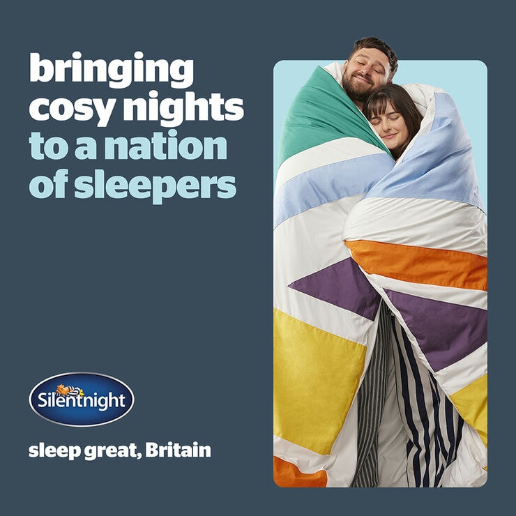 Promotional text "bringing cosy nights to a nation of sleepers"