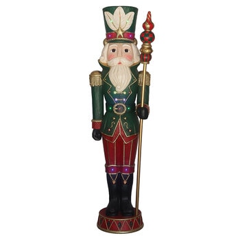 6ft (1.8m) Pre-lit Grand Nutcracker with 25 Colour LED and Music