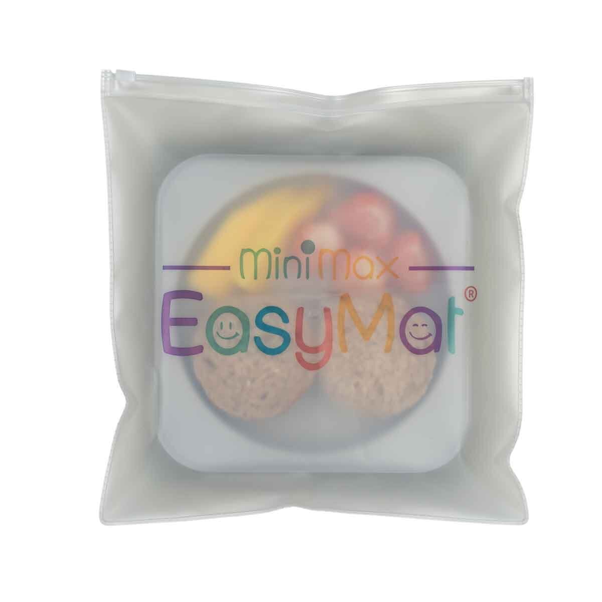 EasyTots EasyMat MiniMax Open Suction Weaning Plate in Grey