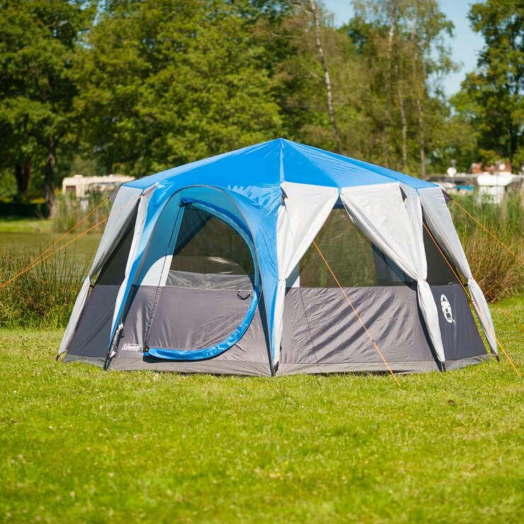 Lifestyle image of the Coleman Cortes Octagon Tent, 8 Person