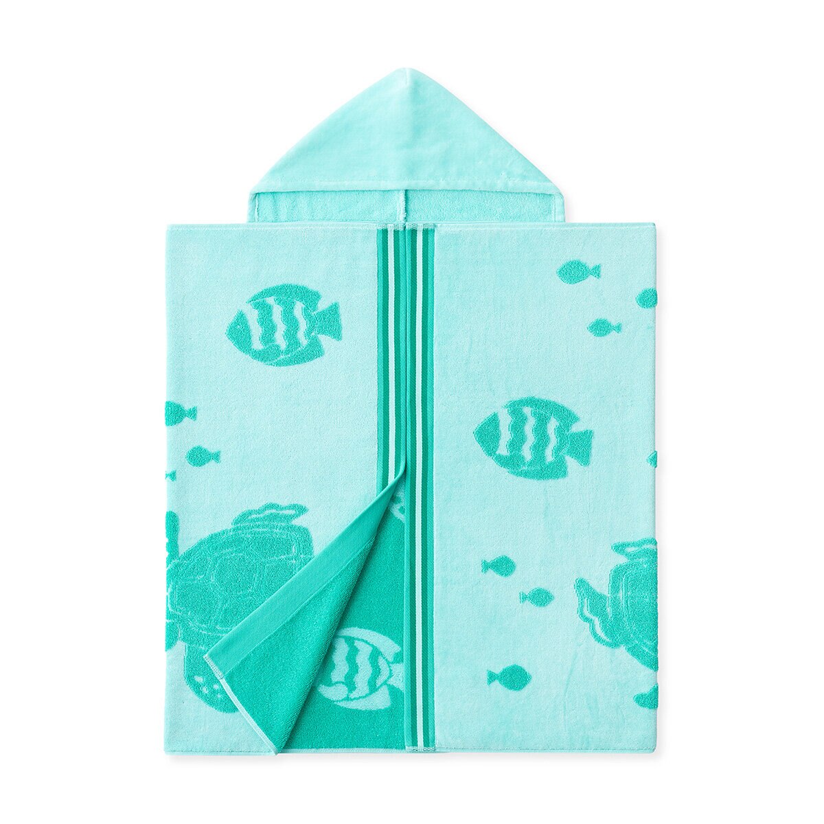 Caro Home Kids Bath & Beach Light Blue Hooded Towel