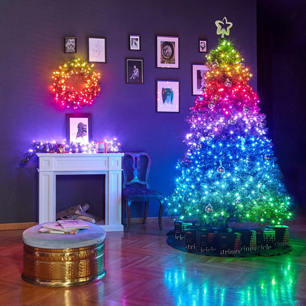 Buy Twinkly Prelit Fallsfir 7ft Tree Lifestyle Image at Costco.co.uk
