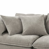 Aiden & Ivy Sereen Beige Fabric 6 Piece Modular Sofa