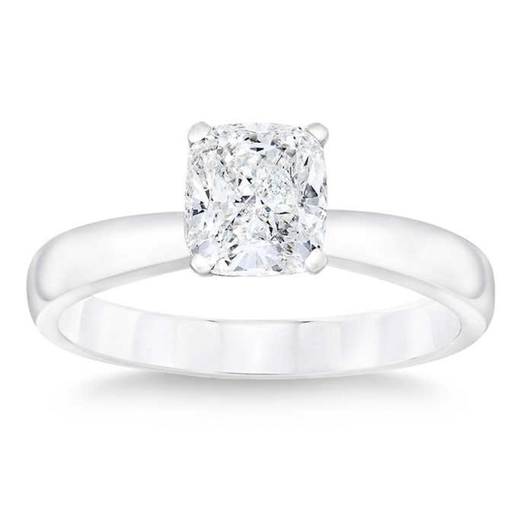 1.0ct Cushion Cut Diamond Ring, Platinum Costco UK