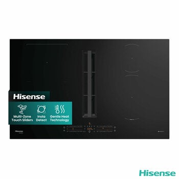 Hisense Hi6 HEH8432BSCWF 83cm Induction Hob with Bridge Zone in Black For External / Recirculation Ventilation