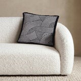 Mon Chateau Black Tweed Faux Fur Cushion, 50 x 50 cm Mon Chateau Black Tweed Faux Fur Cushion, 50 x 50 cm