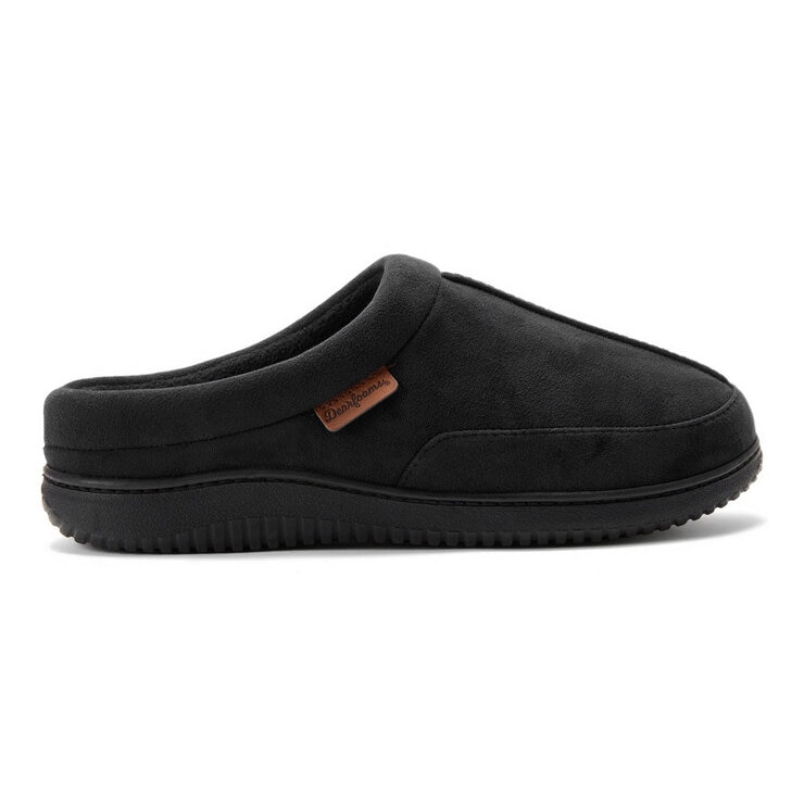 Dearfoam Memory Foam Men's Clog Slippers in Black