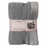 Berkshire Textured Chenille Throw in Grey, 152 x 178 cm