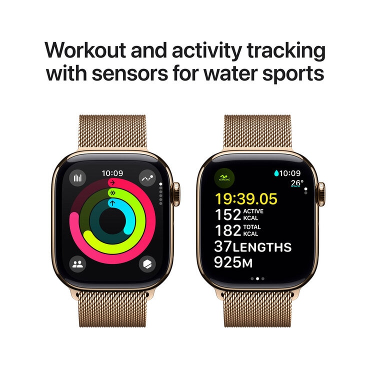 Buy Apple Watch Series 10 GPS, 46mm Rose Gold Aluminium Case with Sport Band M/L at costco.co.uk