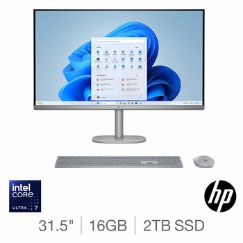 HP OmniStudio X, Intel Core Ultra 7, 16GB RAM, 2TB SSD, 31.5 Inch All in One Desktop PC, 32-c0009na