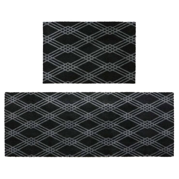 JVL Mega Doormat and Runner Mat Pack in Big Diamond Design Costco UK