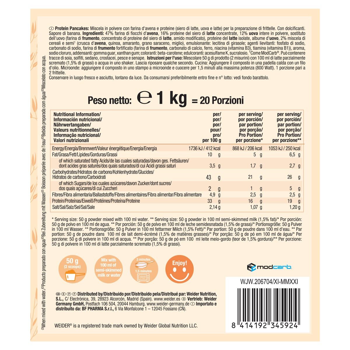 Weider Protein Banana Pancake Mix