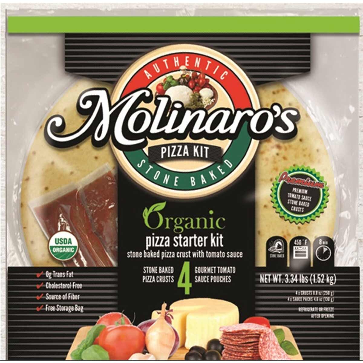 Molinaro's Organic Pizza Kit 4 Pack, 1.52kg
