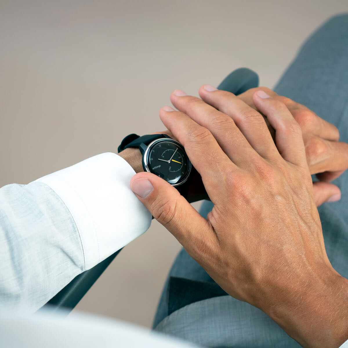 Lifestyle image of Withings Move ECG Smartwatch in Black