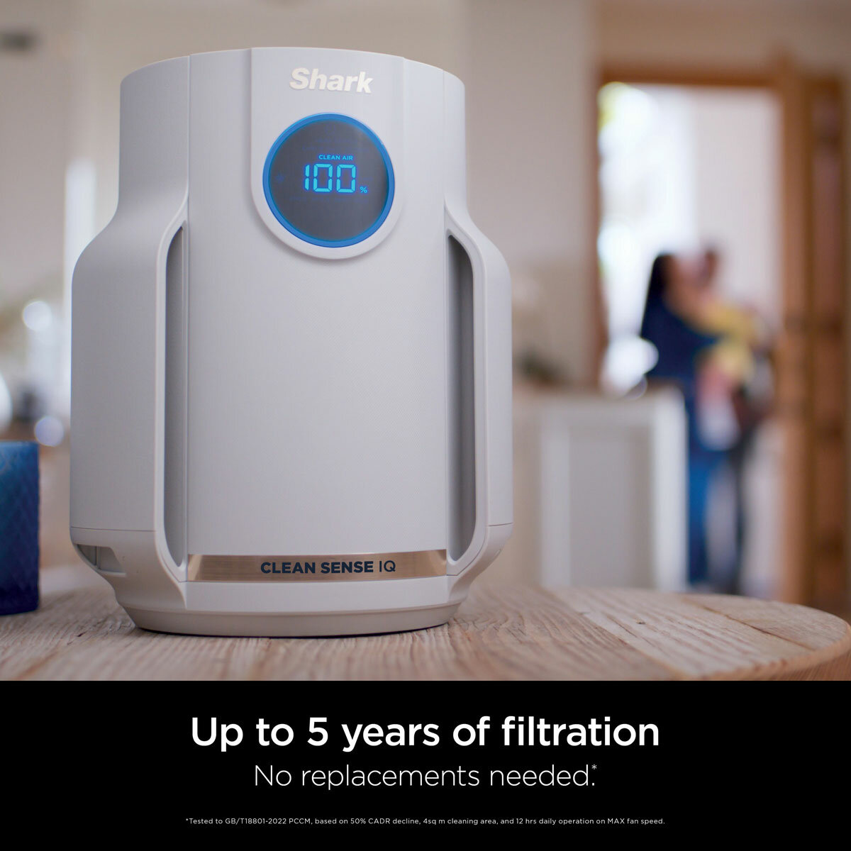 Lifestyle image of Shark NeverChange5 Compact Pro Air Purifier up to 5 years of filtration