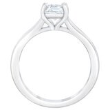 1.00ct Asscher Cut Diamond Solitaire Ring, Platinum
