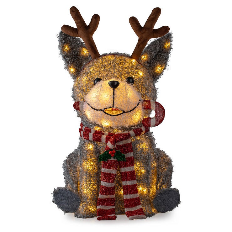 25 inch LED Dog Family With LED Lights- Set of 3