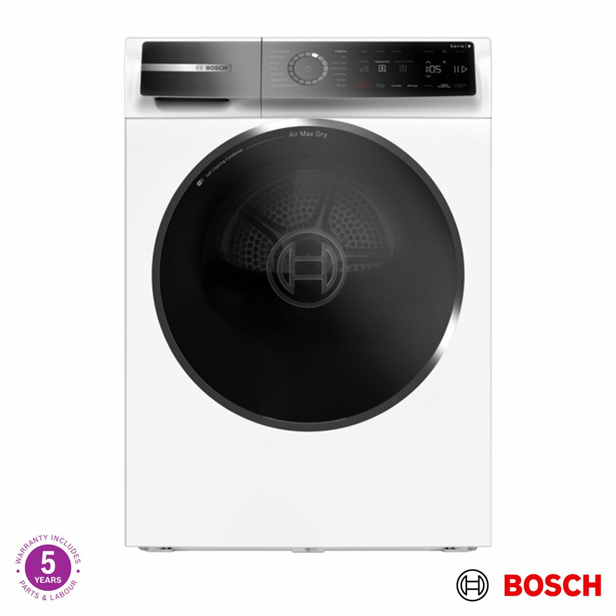 Bosch WRB247C9GB, Series 8, 9kg, Heat Pump Tumble Dryer A+++ Rating in White Bosch WRB247C9GB, Series 8, 9kg, Heat Pump Tumble Dryer A+++ Rating in White