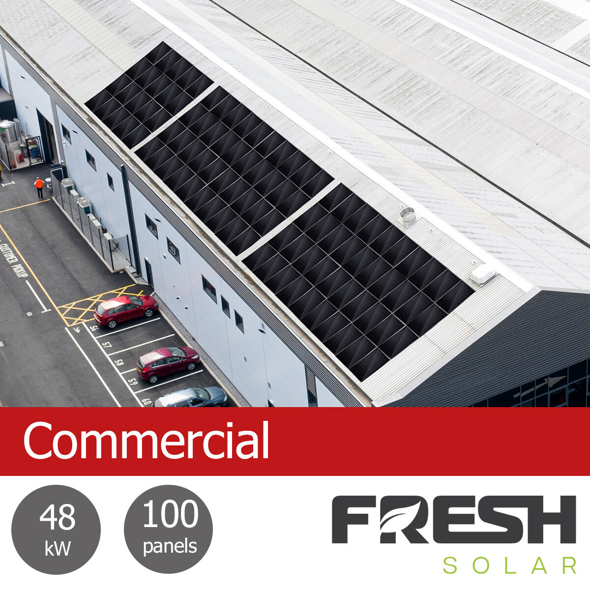 Fresh Solar Commercial 48kW PV System [100 Panels] - Fully Installed