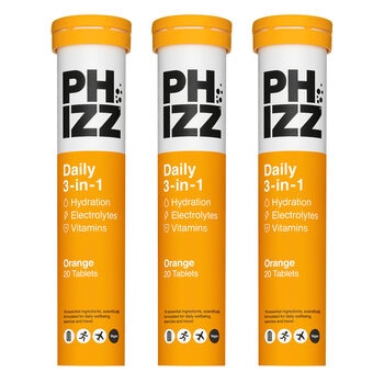 Phizz, Orange Electrolytes, 3 X 20 Tablets