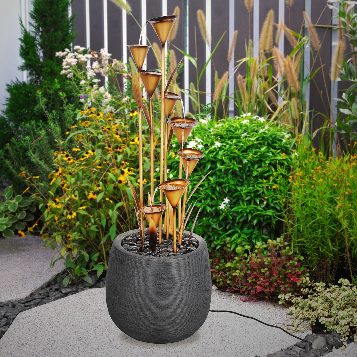 55" (139cm) Cascading Calla Lilly Fountain