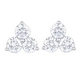 0.85ctw 3 stone earrings