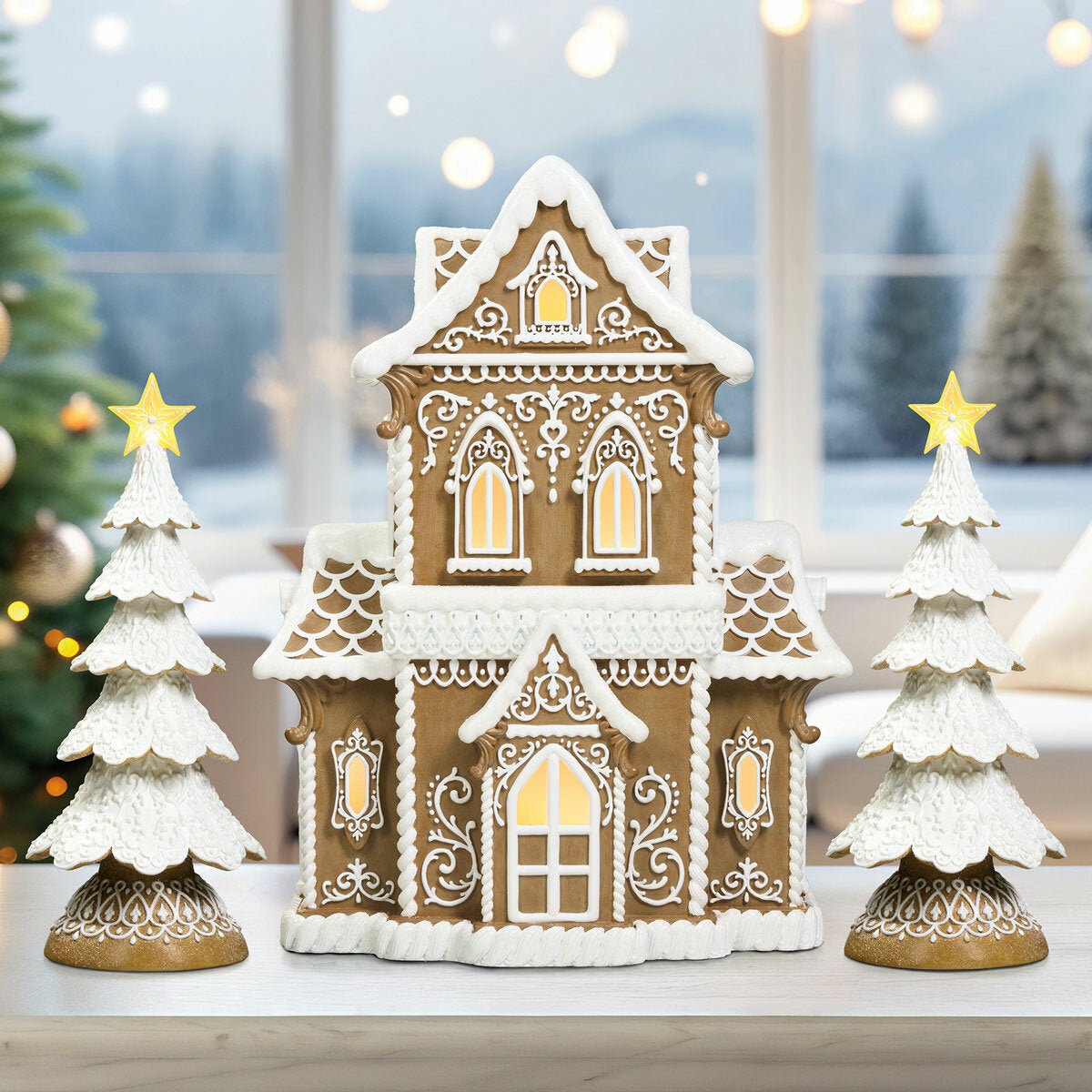 Gingerbread House With LED Lights Gingerbread House With LED Lights