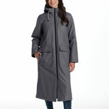 Weatherproof Ladies Long Slicker Jacket in Charcoal